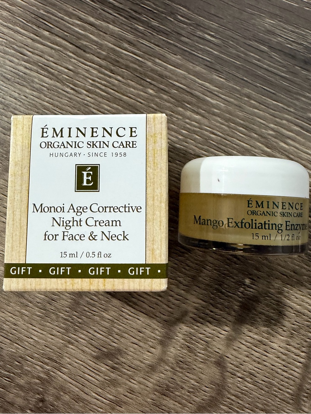 Eminence Organic Skincare Bundle Exfoliating Enzyme and Night Cream NEW